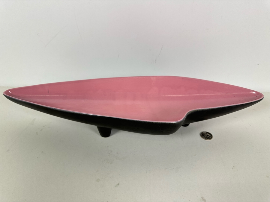 Vintage Mid-Century Royal Haeger Footed Ceramic Centerpiece Bowl 20W X 6.5D X 3H [Photo 2]