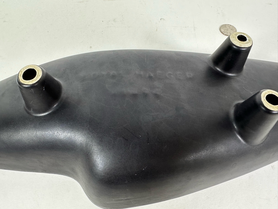 Vintage Mid-Century Royal Haeger Footed Ceramic Centerpiece Bowl 20W X 6.5D X 3H [Photo 4]