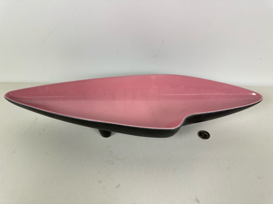 Vintage Mid-Century Royal Haeger Footed Ceramic Centerpiece Bowl 20W X 6.5D X 3H [Photo 3]