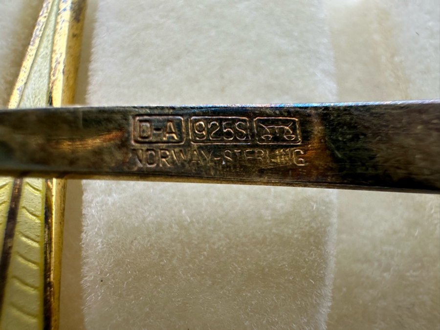 David-Andersen Norway Sterling Silver Enamel Spoons With Original Boxes 130.4g [Photo 8]