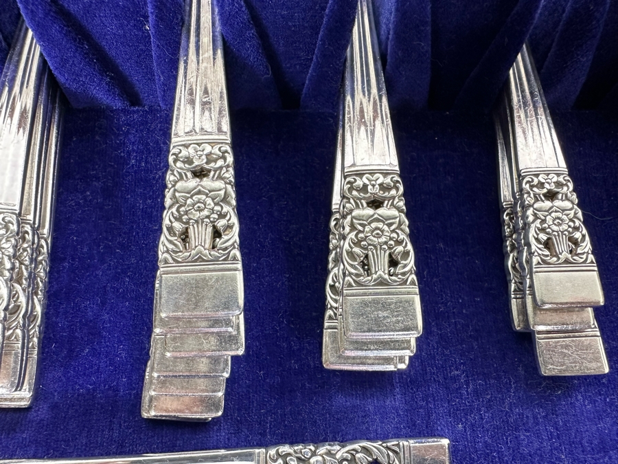 Community Silverplate Flatware Set With Wooden Storage Box [Photo 6]