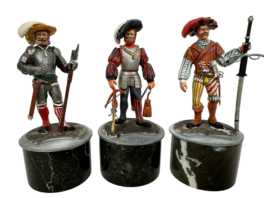 Hand Painted Metal Tin Miniature Military Figurines Toy Soldiers By Dr. David D. Michaels 3H	 [Photo 1]