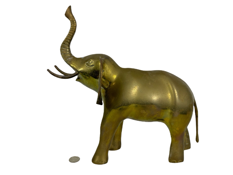 Vintage Brass Elephant 13W X 13H [Photo 1]