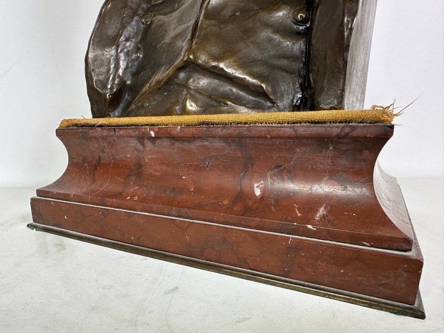 Hans Muller (1873-1937, Austrian/German) Signed Bronze Bust Of Napoleon Early 20th Century On Heavy Solid Marble Base Signed H. Muller Bronze Meaures 7W X 5D X 11H / Marble Base 10W X 8D X 3H [Photo 21]