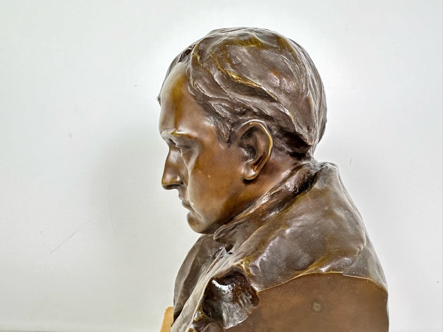 Hans Muller (1873-1937, Austrian/German) Signed Bronze Bust Of Napoleon Early 20th Century On Heavy Solid Marble Base Signed H. Muller Bronze Meaures 7W X 5D X 11H / Marble Base 10W X 8D X 3H [Photo 16]