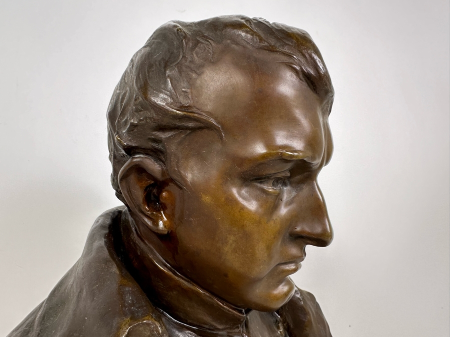 Hans Muller (1873-1937, Austrian/German) Signed Bronze Bust Of Napoleon Early 20th Century On Heavy Solid Marble Base Signed H. Muller Bronze Meaures 7W X 5D X 11H / Marble Base 10W X 8D X 3H [Photo 7]