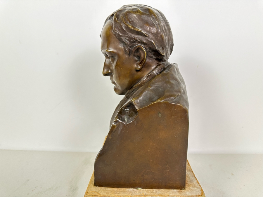 Hans Muller (1873-1937, Austrian/German) Signed Bronze Bust Of Napoleon Early 20th Century On Heavy Solid Marble Base Signed H. Muller Bronze Meaures 7W X 5D X 11H / Marble Base 10W X 8D X 3H [Photo 15]