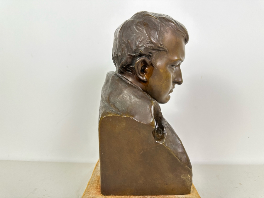 Hans Muller (1873-1937, Austrian/German) Signed Bronze Bust Of Napoleon Early 20th Century On Heavy Solid Marble Base Signed H. Muller Bronze Meaures 7W X 5D X 11H / Marble Base 10W X 8D X 3H [Photo 9]