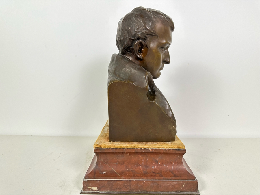 Hans Muller (1873-1937, Austrian/German) Signed Bronze Bust Of Napoleon Early 20th Century On Heavy Solid Marble Base Signed H. Muller Bronze Meaures 7W X 5D X 11H / Marble Base 10W X 8D X 3H [Photo 8]