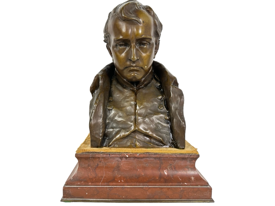 Hans Muller (1873-1937, Austrian/German) Signed Bronze Bust Of Napoleon Early 20th Century On Heavy Solid Marble Base Signed H. Muller Bronze Meaures 7W X 5D X 11H / Marble Base 10W X 8D X 3H [Photo 1]