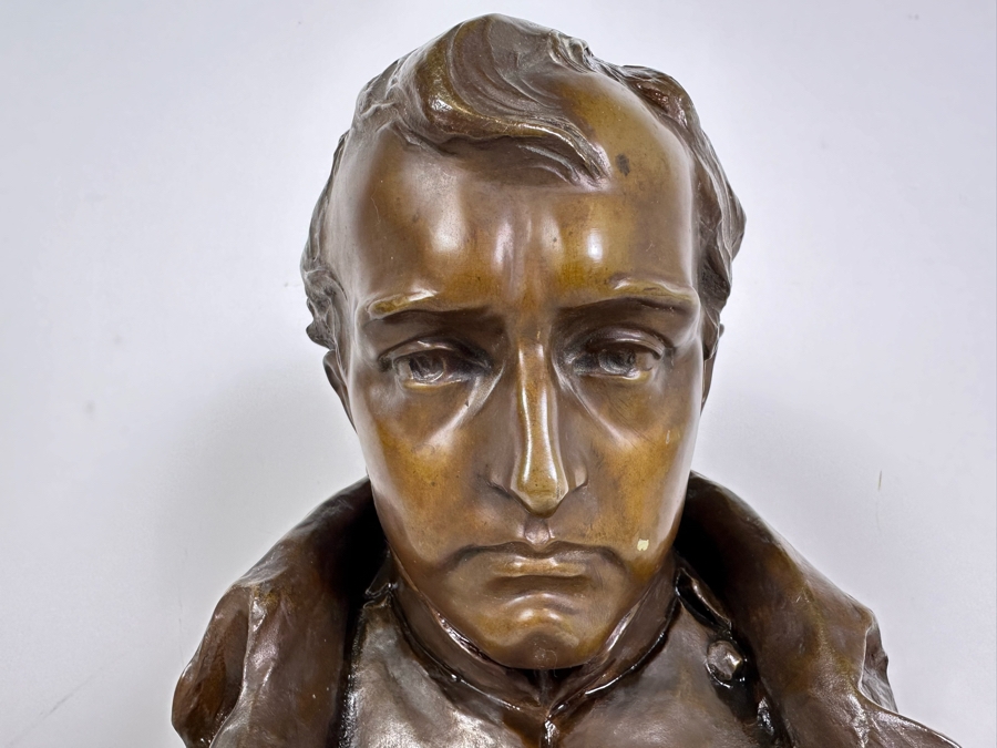 Hans Muller (1873-1937, Austrian/German) Signed Bronze Bust Of Napoleon Early 20th Century On Heavy Solid Marble Base Signed H. Muller Bronze Meaures 7W X 5D X 11H / Marble Base 10W X 8D X 3H [Photo 4]
