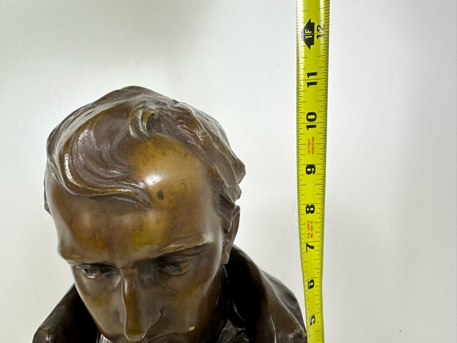 Hans Muller (1873-1937, Austrian/German) Signed Bronze Bust Of Napoleon Early 20th Century On Heavy Solid Marble Base Signed H. Muller Bronze Meaures 7W X 5D X 11H / Marble Base 10W X 8D X 3H [Photo 24]