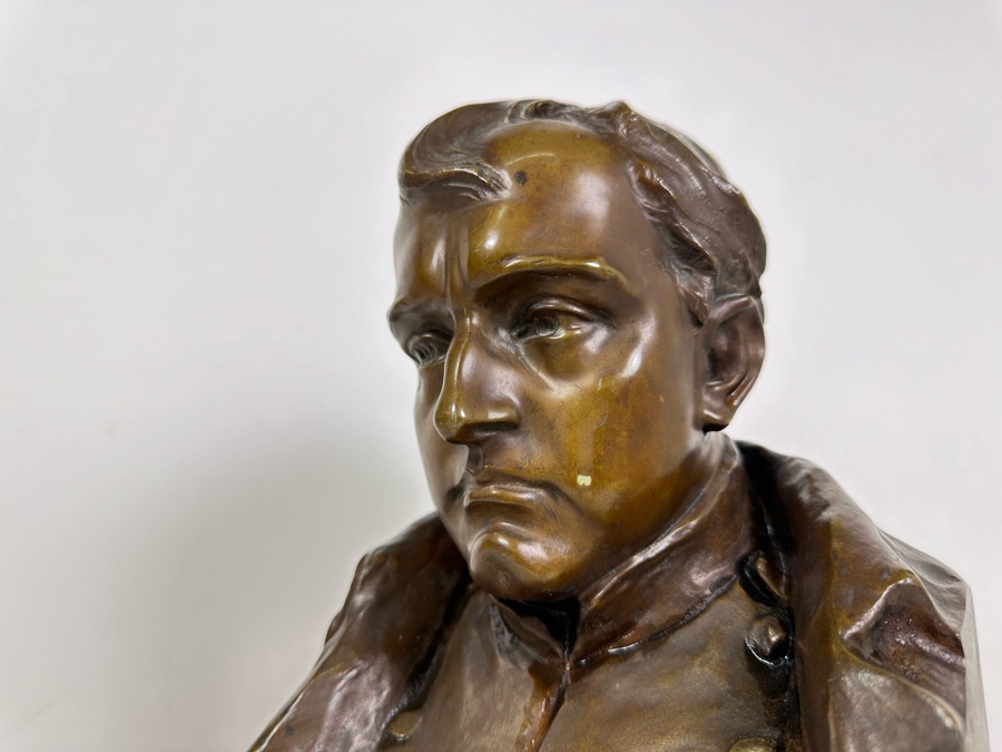 Hans Muller (1873-1937, Austrian/German) Signed Bronze Bust Of Napoleon Early 20th Century On Heavy Solid Marble Base Signed H. Muller Bronze Meaures 7W X 5D X 11H / Marble Base 10W X 8D X 3H [Photo 19]