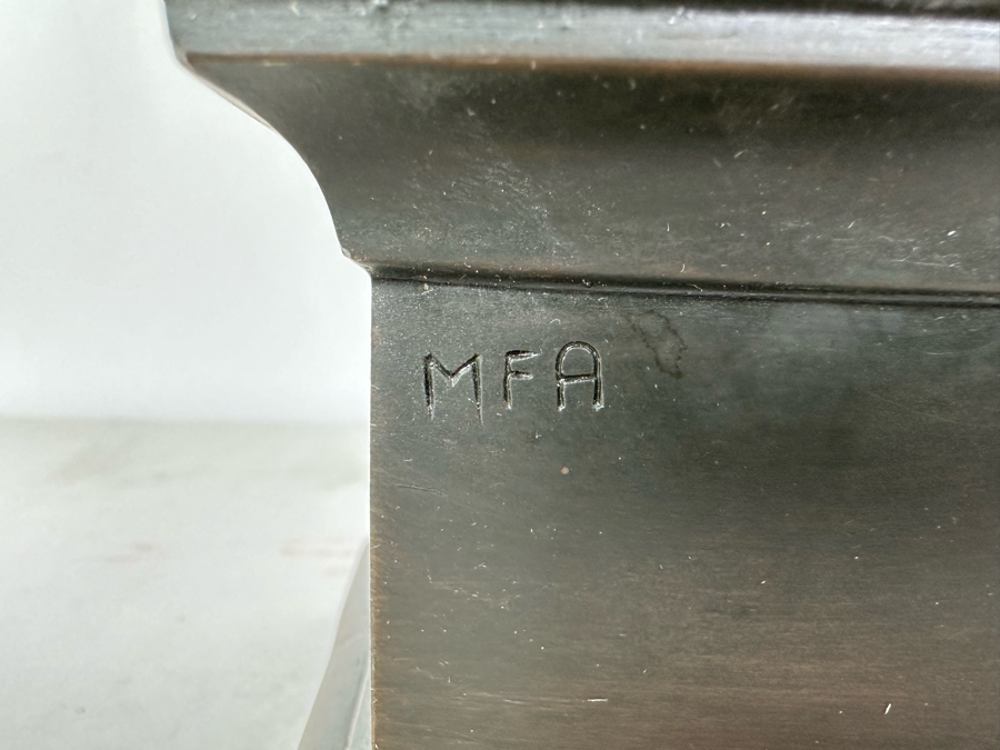 George E. Bissell (1839-1920, American) Abraham Lincoln Resin Bust Sculpture Gorham Co Founders MFA Museum Of Fine Arts Boston Copy 10W X 6D X 16H [Photo 11]