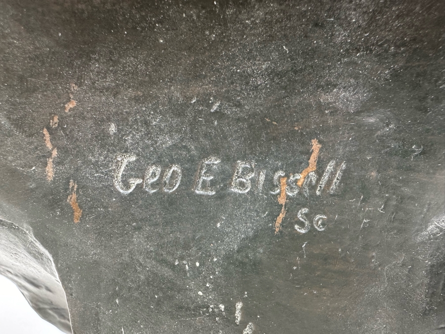 George E. Bissell (1839-1920, American) Abraham Lincoln Resin Bust Sculpture Gorham Co Founders MFA Museum Of Fine Arts Boston Copy 10W X 6D X 16H [Photo 8]