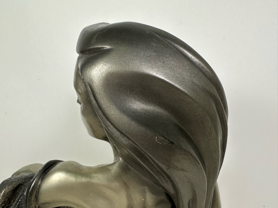Vintage 1989 Austin Productions Art Deco Woman Sculpture By Alexander Danel 18W X 7D X 16H [Photo 11]