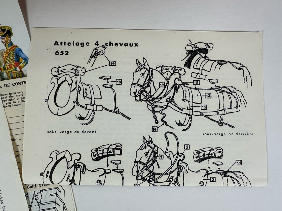 Historex New Old Stock Miniature Military Figurines Model Kit Artillerie De Ligne 1804-1812 Unassembled With Box [Photo 11]