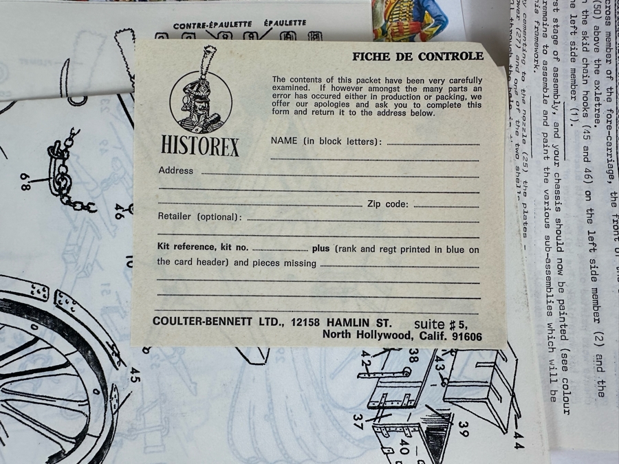 Historex New Old Stock Miniature Military Figurines Model Kit Artillerie De Ligne 1804-1812 Unassembled With Box [Photo 10]