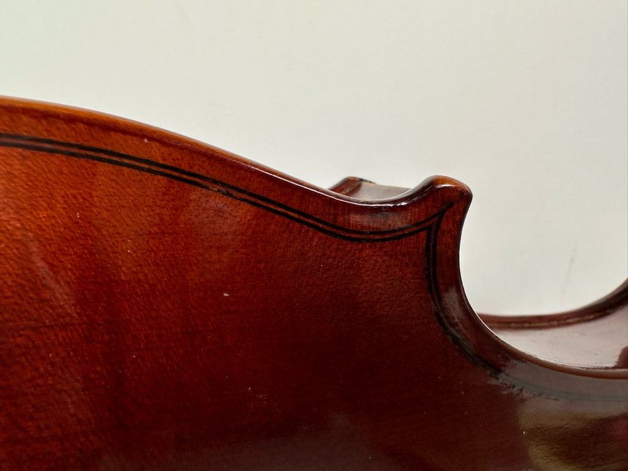 Wooden Violin Of Unknown Make 23L X 8.5W With Glasser Bow 29.5L And Case [Photo 15]
