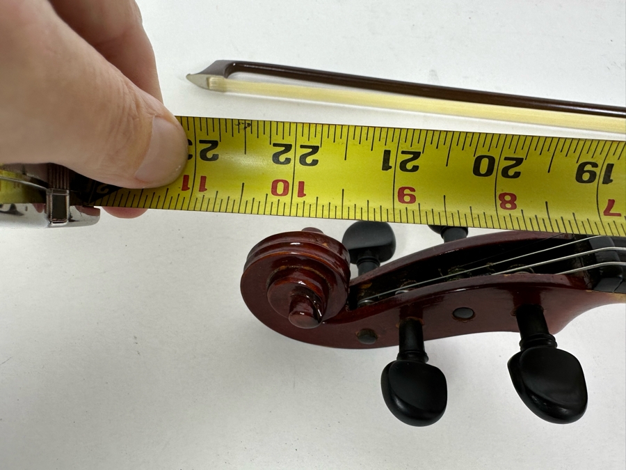 Wooden Violin Of Unknown Make 23L X 8.5W With Glasser Bow 29.5L And Case [Photo 23]