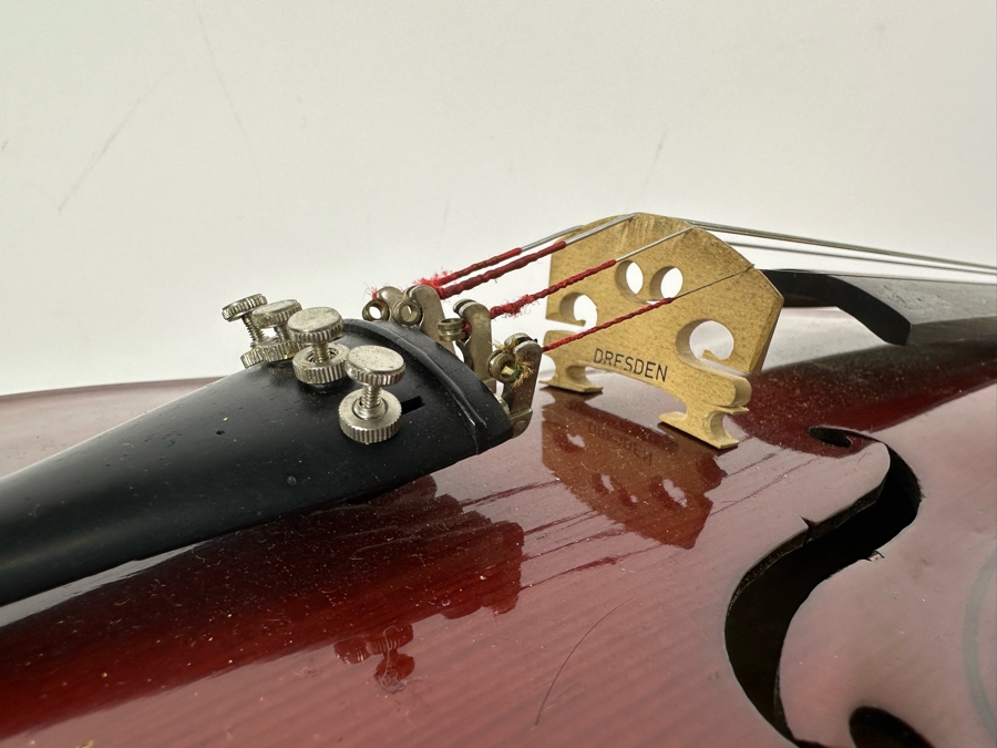Wooden Violin Of Unknown Make 23L X 8.5W With Glasser Bow 29.5L And Case [Photo 13]