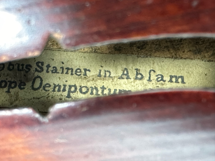Jacobus Stainer In Ablam Prope Oenipontum 1736 Wooden Violin 24L X 8W With Bow 29L And Wooden Case [Photo 52]