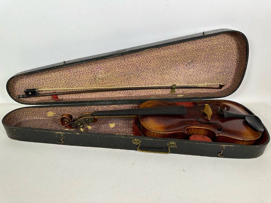 Jacobus Stainer In Ablam Prope Oenipontum 1736 Wooden Violin 24L X 8W With Bow 29L And Wooden Case [Photo 49]