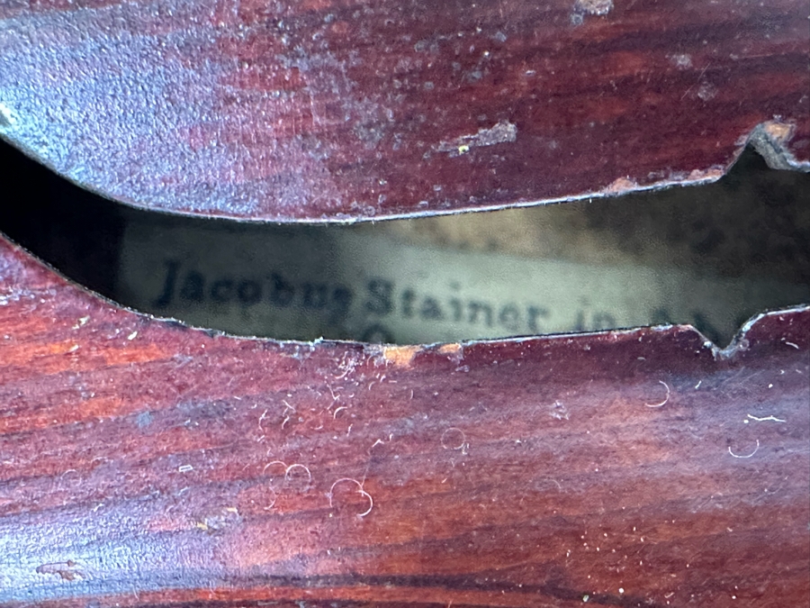 Jacobus Stainer In Ablam Prope Oenipontum 1736 Wooden Violin 24L X 8W With Bow 29L And Wooden Case [Photo 50]