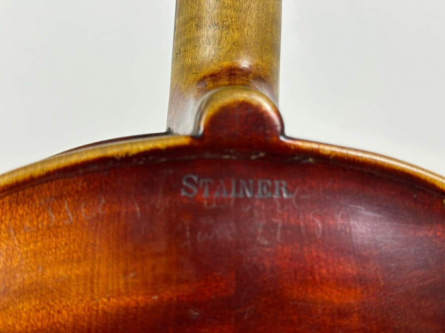 Jacobus Stainer In Ablam Prope Oenipontum 1736 Wooden Violin 24L X 8W With Bow 29L And Wooden Case [Photo 27]