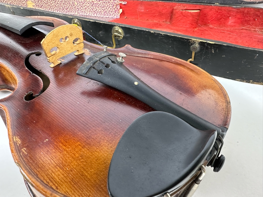 Jacobus Stainer In Ablam Prope Oenipontum 1736 Wooden Violin 24L X 8W With Bow 29L And Wooden Case [Photo 44]