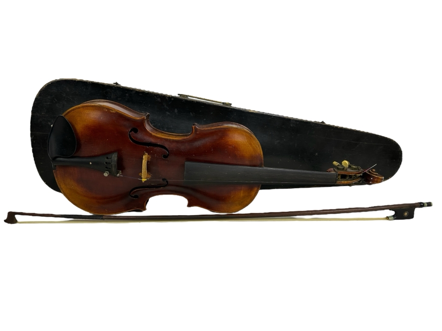Jacobus Stainer In Ablam Prope Oenipontum 1736 Wooden Violin 24L X 8W With Bow 29L And Wooden Case [Photo 1]