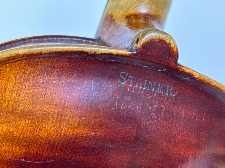 Jacobus Stainer In Ablam Prope Oenipontum 1736 Wooden Violin 24L X 8W With Bow 29L And Wooden Case [Photo 2]