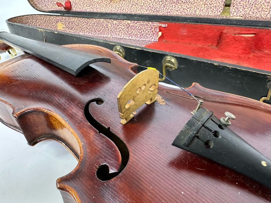 Jacobus Stainer In Ablam Prope Oenipontum 1736 Wooden Violin 24L X 8W With Bow 29L And Wooden Case [Photo 43]