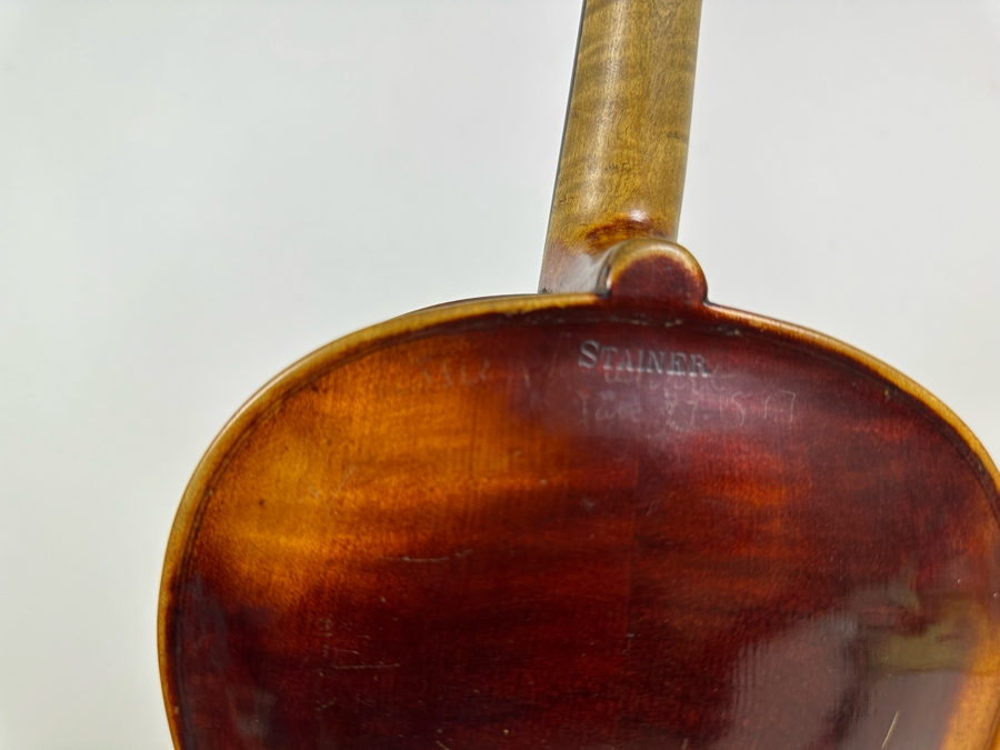 Jacobus Stainer In Ablam Prope Oenipontum 1736 Wooden Violin 24L X 8W With Bow 29L And Wooden Case [Photo 28]