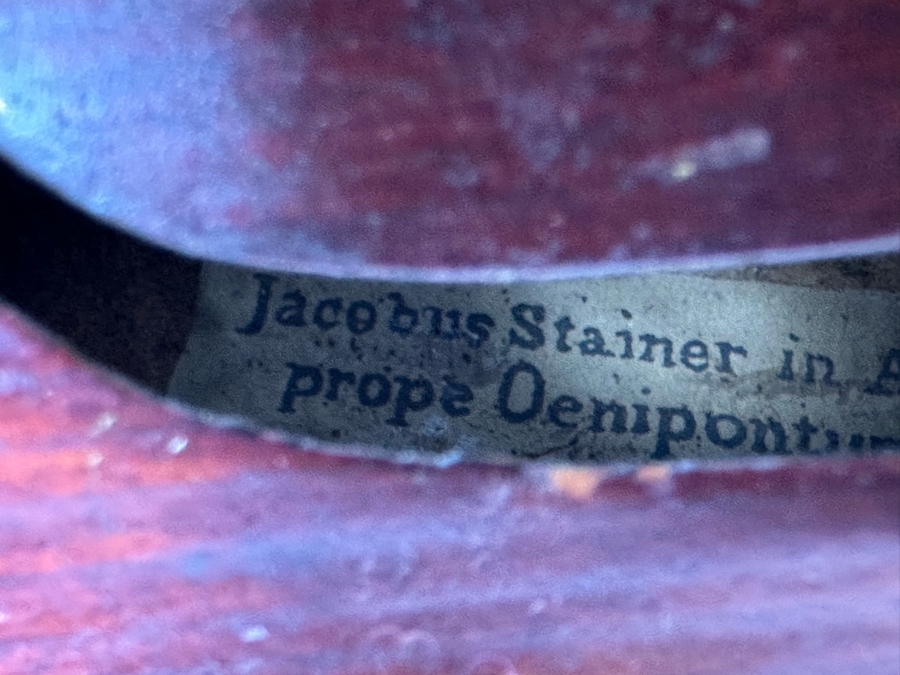 Jacobus Stainer In Ablam Prope Oenipontum 1736 Wooden Violin 24L X 8W With Bow 29L And Wooden Case [Photo 51]