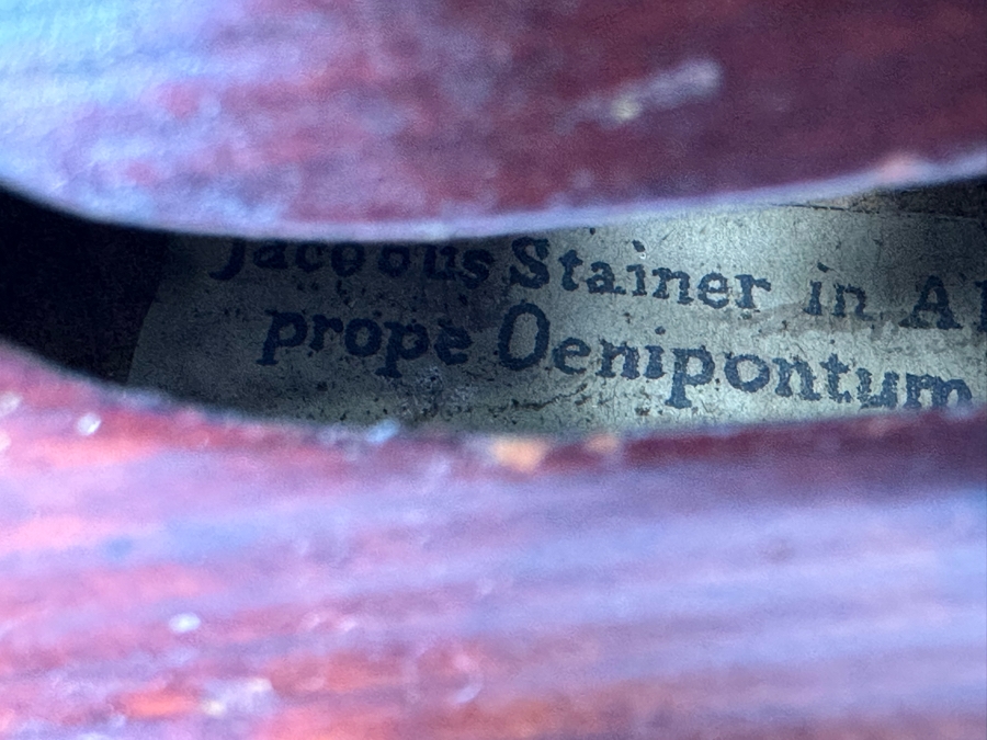 Jacobus Stainer In Ablam Prope Oenipontum 1736 Wooden Violin 24L X 8W With Bow 29L And Wooden Case [Photo 53]