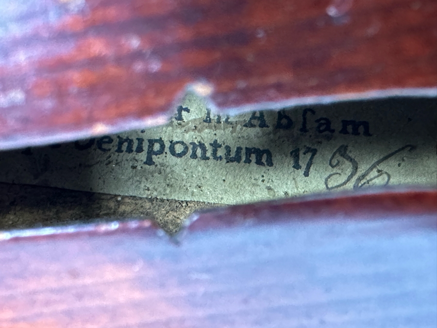 Jacobus Stainer In Ablam Prope Oenipontum 1736 Wooden Violin 24L X 8W With Bow 29L And Wooden Case [Photo 4]