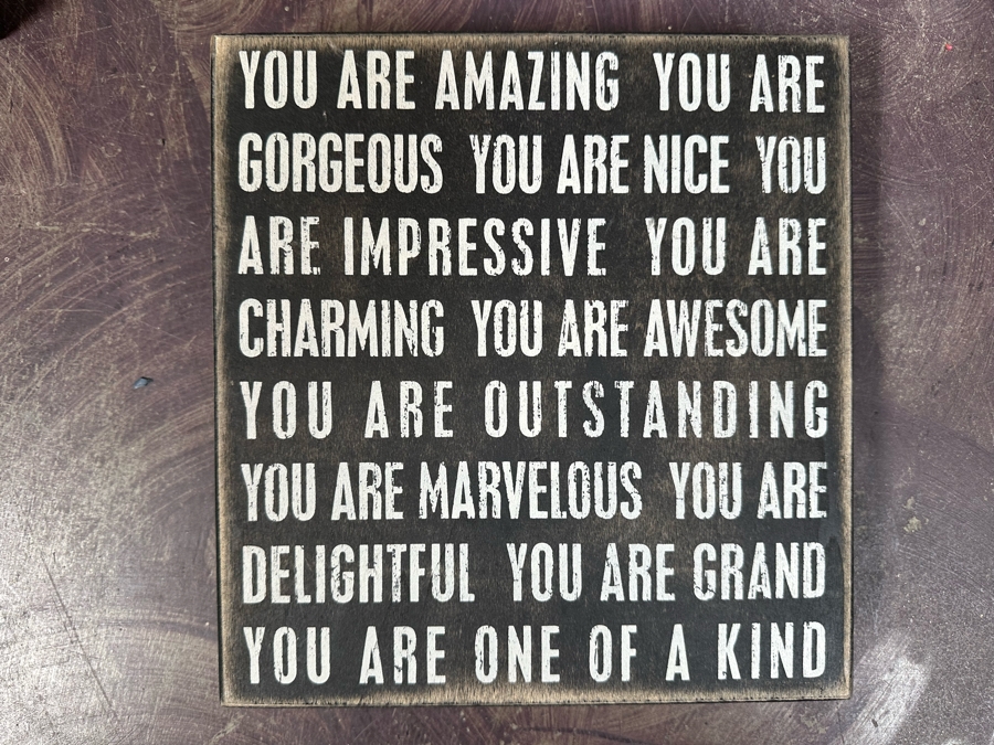 Set Of Five Wooden Inspirational Words Wall Artwork Largest Measures 24 X 24 Retails $300+ [Photo 6]