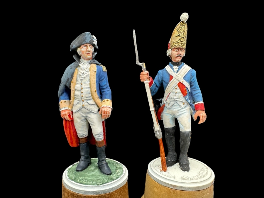 Hand Painted Metal Tin Miniature Military Figurines Toy Soldiers By Dr. David D. Michaels 4H