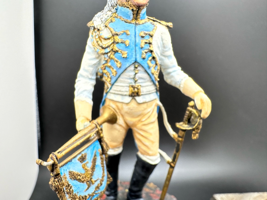 Hand Painted Metal Tin Miniature Military Figurines Toy Soldiers By Dr. David D. Michaels With Glass Domes 4.5H [Photo 6]