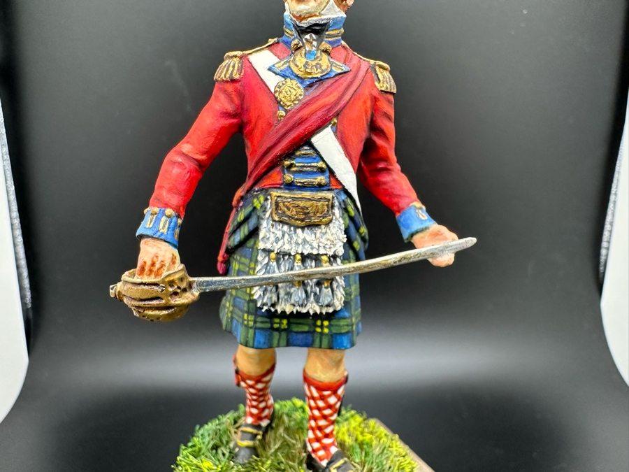 Hand Painted Metal Tin Miniature Military Figurines Toy Soldiers By Dr. David D. Michaels With Glass Domes 4.5H [Photo 10]