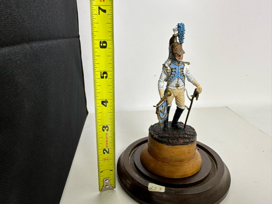 Hand Painted Metal Tin Miniature Military Figurines Toy Soldiers By Dr. David D. Michaels With Glass Domes 4.5H [Photo 16]