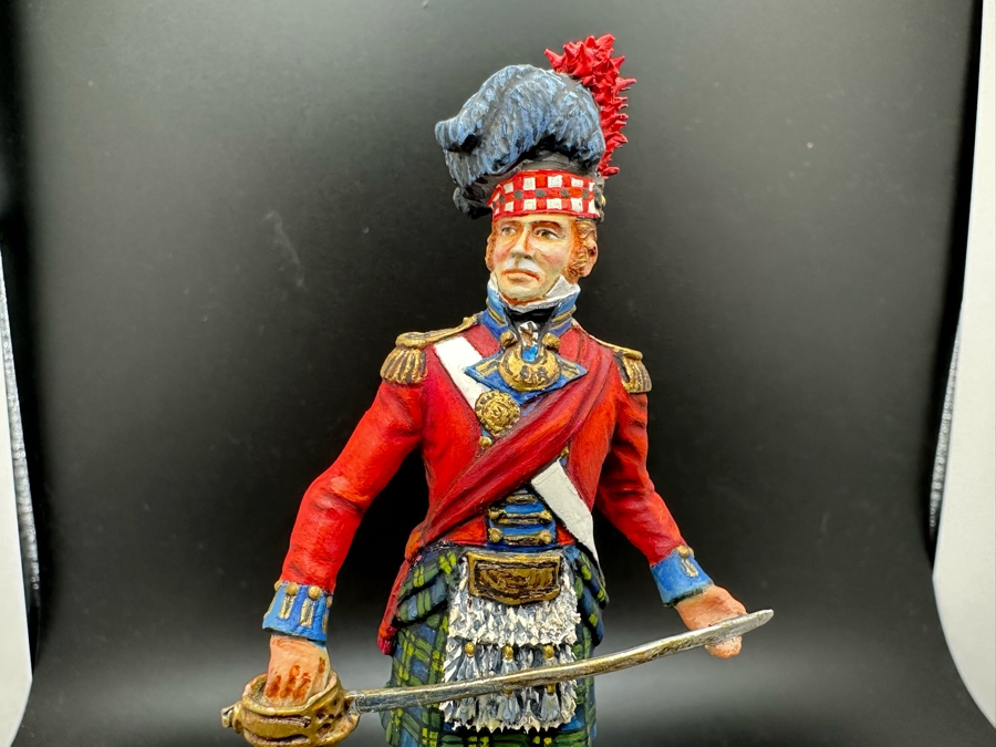 Hand Painted Metal Tin Miniature Military Figurines Toy Soldiers By Dr. David D. Michaels With Glass Domes 4.5H [Photo 8]