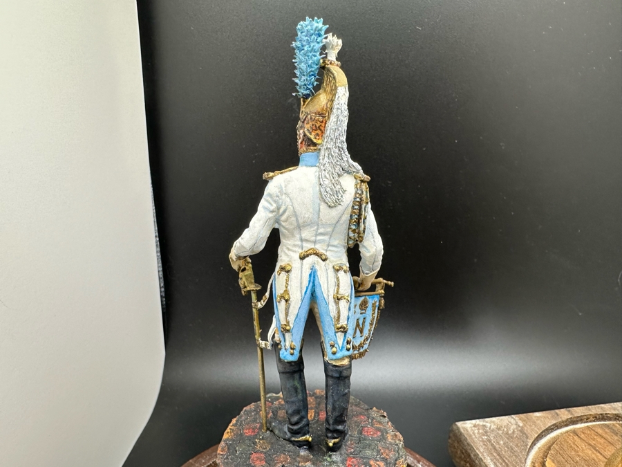 Hand Painted Metal Tin Miniature Military Figurines Toy Soldiers By Dr. David D. Michaels With Glass Domes 4.5H [Photo 13]