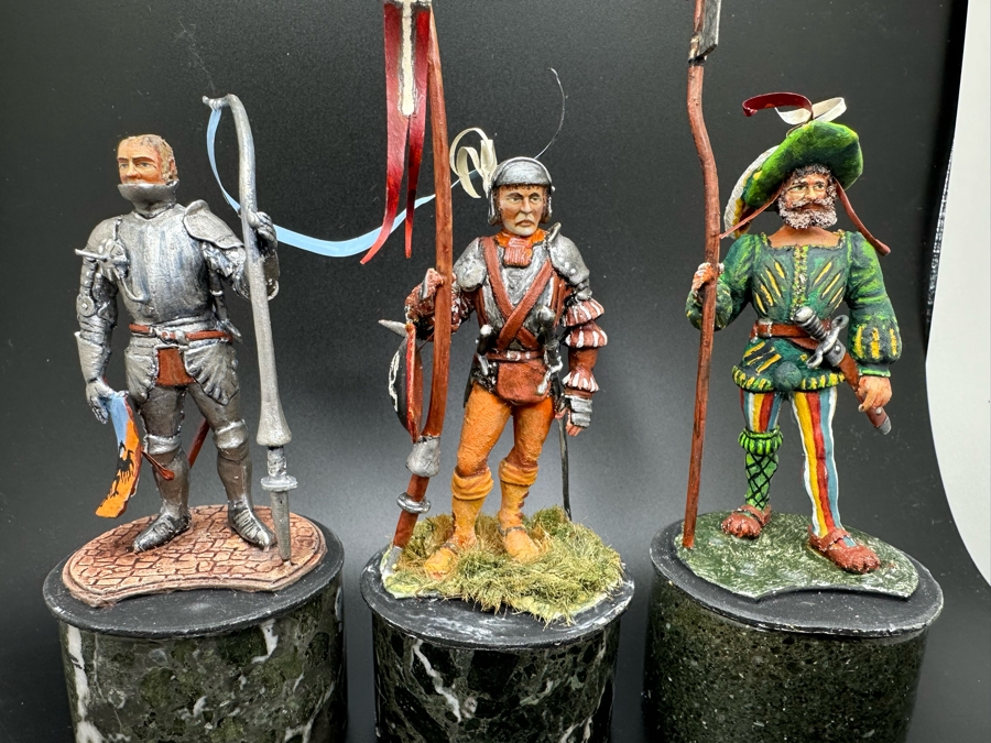 Hand Painted Metal Tin Miniature Military Figurines Toy Soldiers By Dr. David D. Michaels 4.5H [Photo 3]