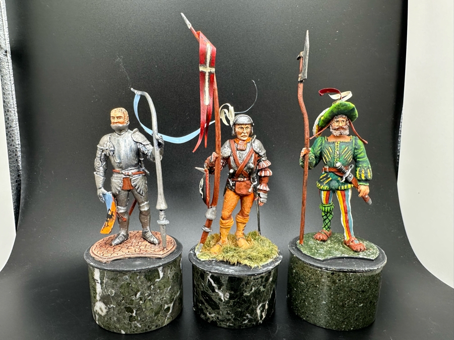 Hand Painted Metal Tin Miniature Military Figurines Toy Soldiers By Dr. David D. Michaels 4.5H [Photo 2]