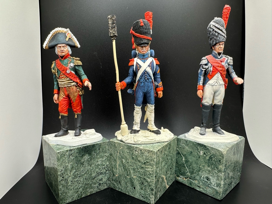 Hand Painted Metal Tin Miniature Military Figurines Toy Soldiers By Dr. David D. Michaels 4.5H [Photo 2]