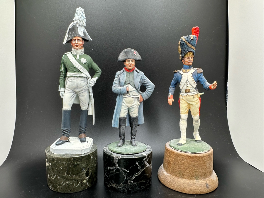 Hand Painted Metal Tin Miniature Military Figurines Toy Soldiers By Dr. David D. Michaels 4.5H [Photo 2]