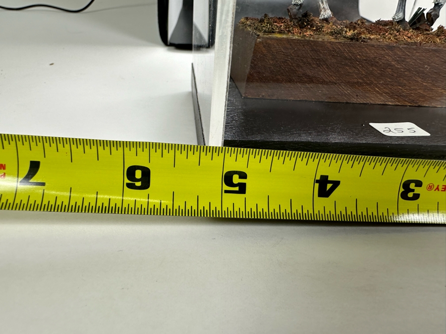 Hand Painted Historex Plastic Miniature Military Figurine Toy Soldier On Horse By Dr. David D. Michaels With Wooden Stand And Acrylic Case 5W X 5.5H [Photo 18]