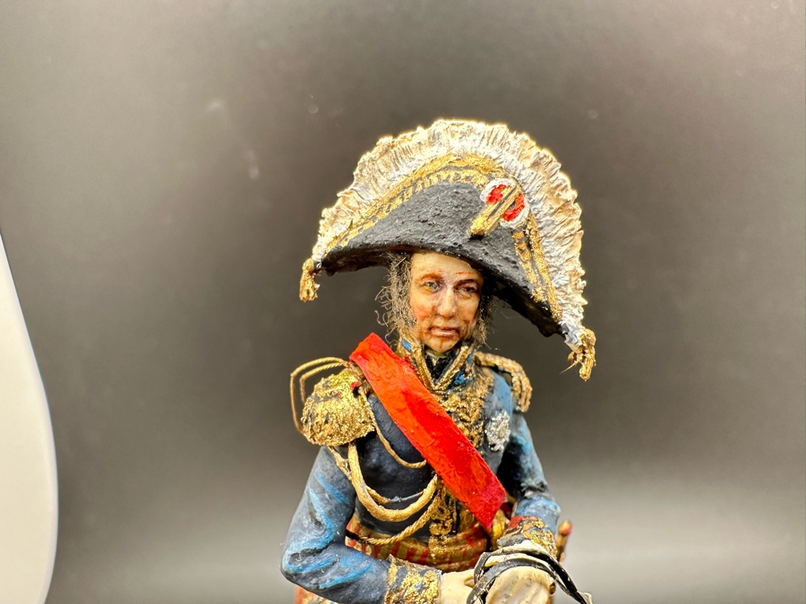 Hand Painted Historex Plastic Miniature Military Figurine Toy Soldier On Horse By Dr. David D. Michaels With Wooden Stand And Acrylic Case 5W X 5.5H [Photo 9]